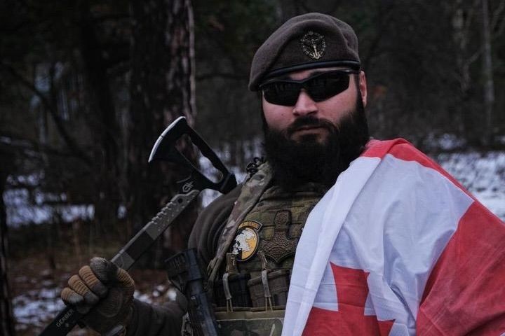 Georgian volunteer fighter Rati Burduli. Photo from social media.