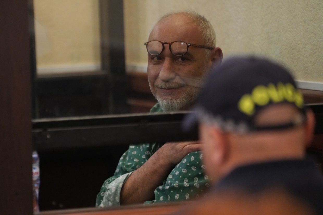 Georgian poet Zviad Ratiani during his trial. Photo: Mindia Gabadze/Publika.