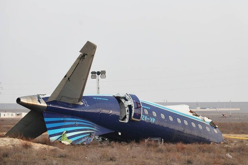 The aftermath of the deadly Azerbaijan Airlines flight in December 2024. Photo: TASS.