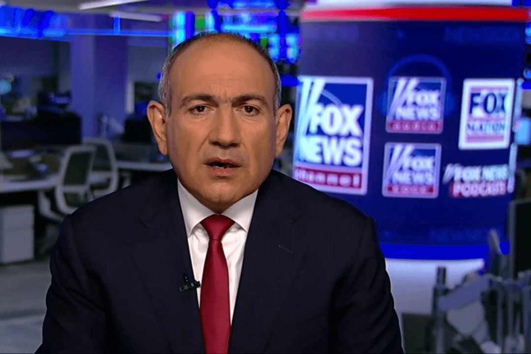 Armenian Prime Minister Nikol Pashinyan in a screenshot of an interview on Fox News in August 2025.
