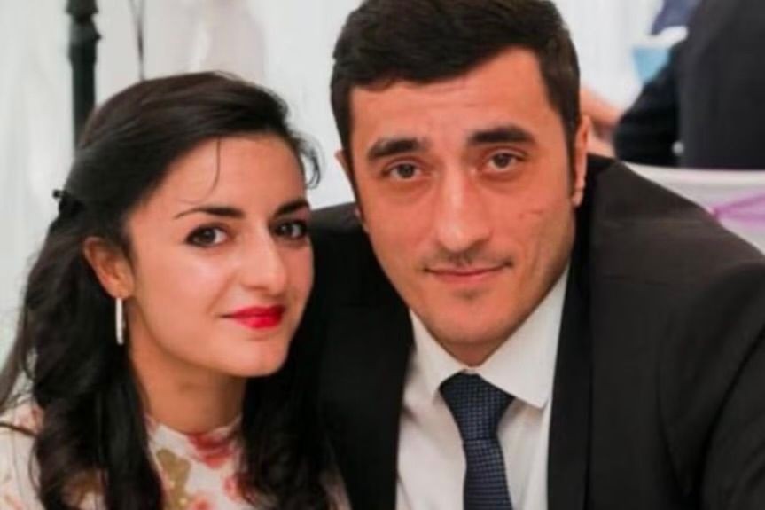 Vugar Huseynov (right) and his wife Lilit Israelian (left). Photo: Azeri Times.