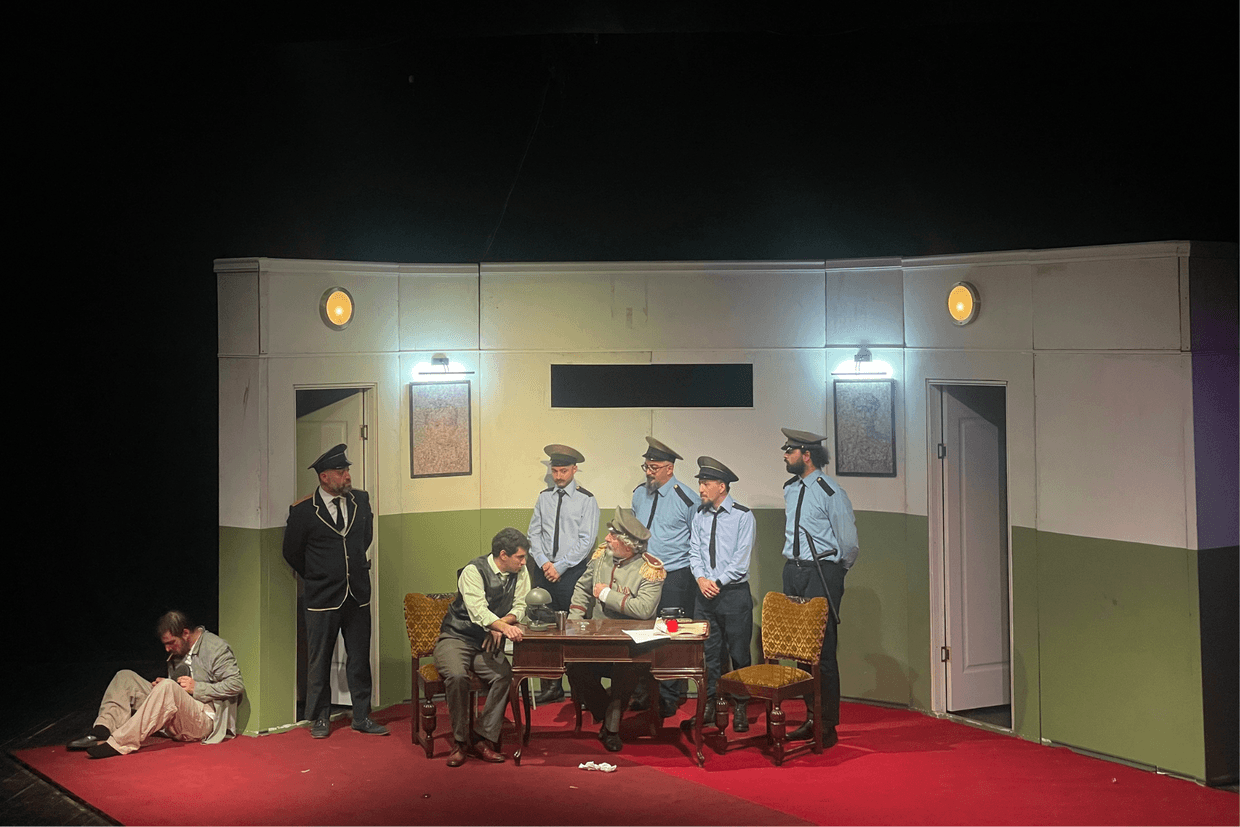 The Tbilisi City Theatre's production of Police. Photo: Nina Gogadze/OC Media.