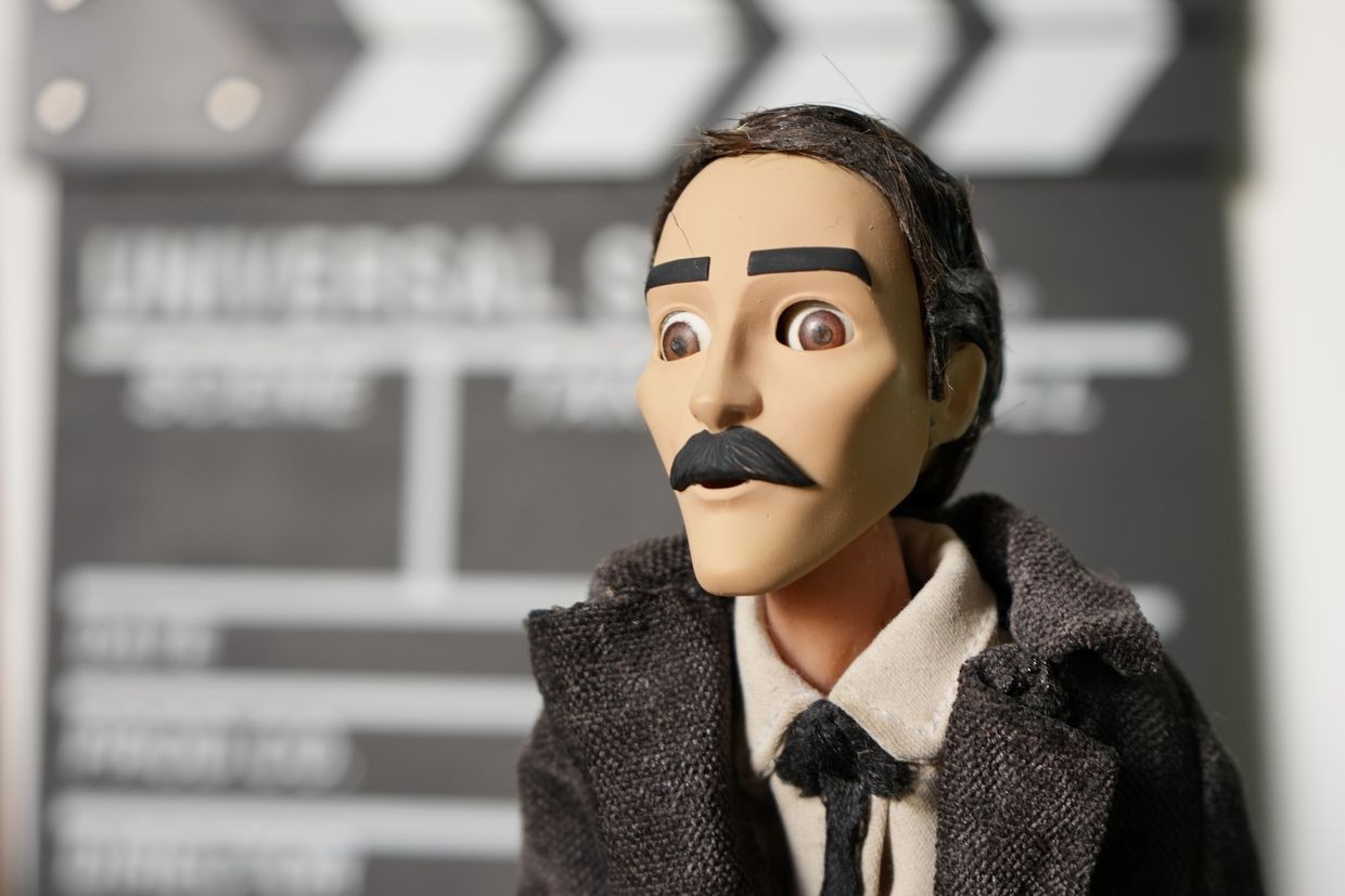 A puppet of the famous Georgian poet Paolo Iashvili, used in the film Elene Dariani (2024). Photo: Poppy Askham/OC Media.
