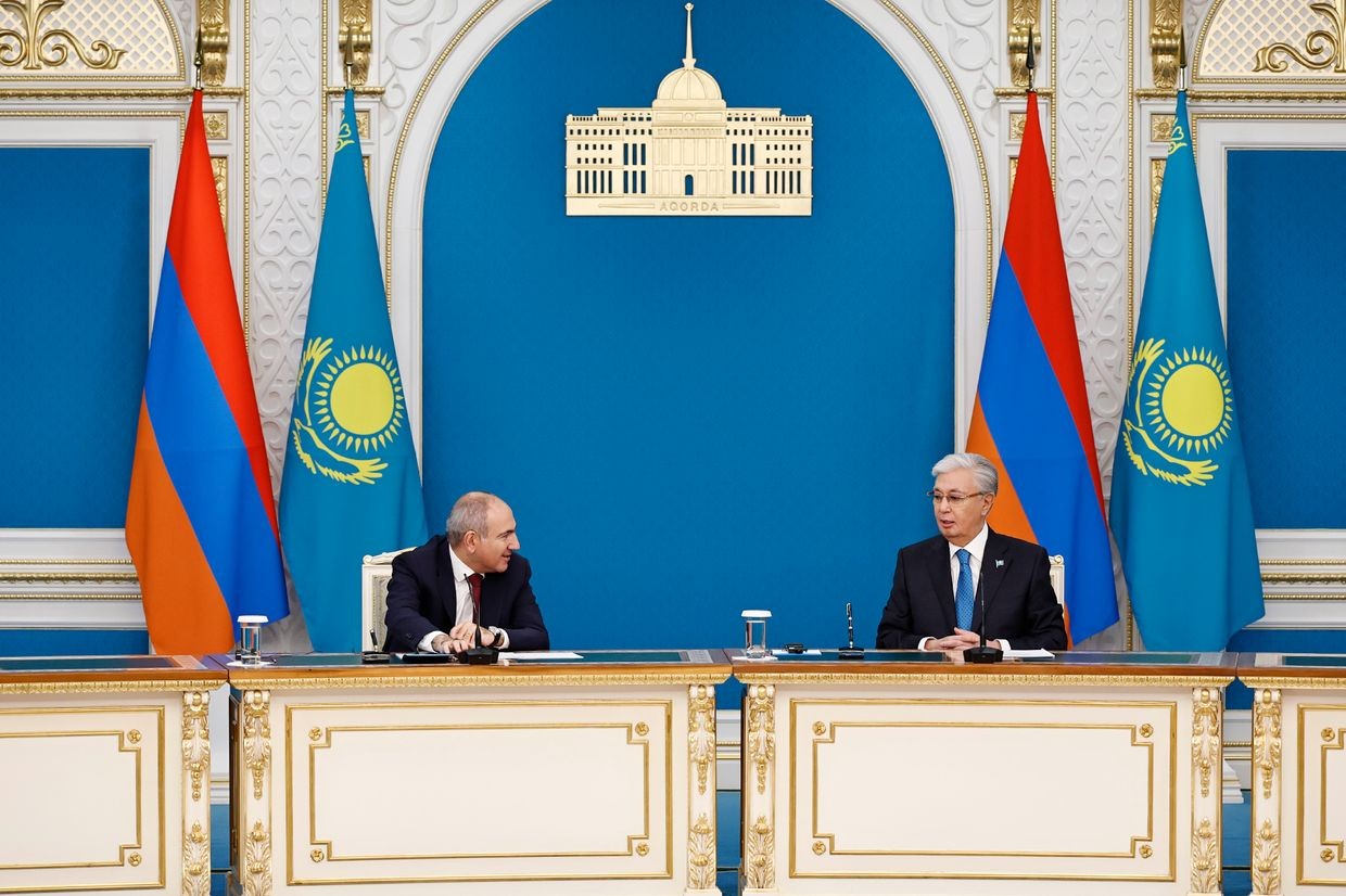<strong>Nikol Pashinyan and Kassym-Jomart Tokayev. Official photo.&nbsp;</strong>
