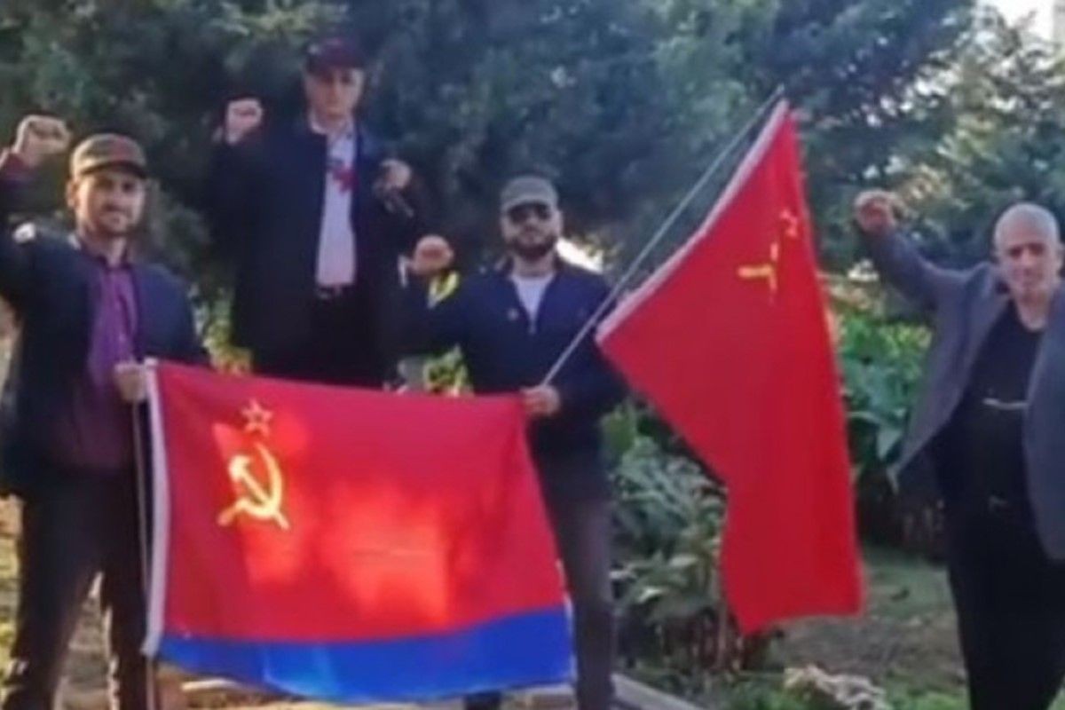 Screengrab from the video of the march.