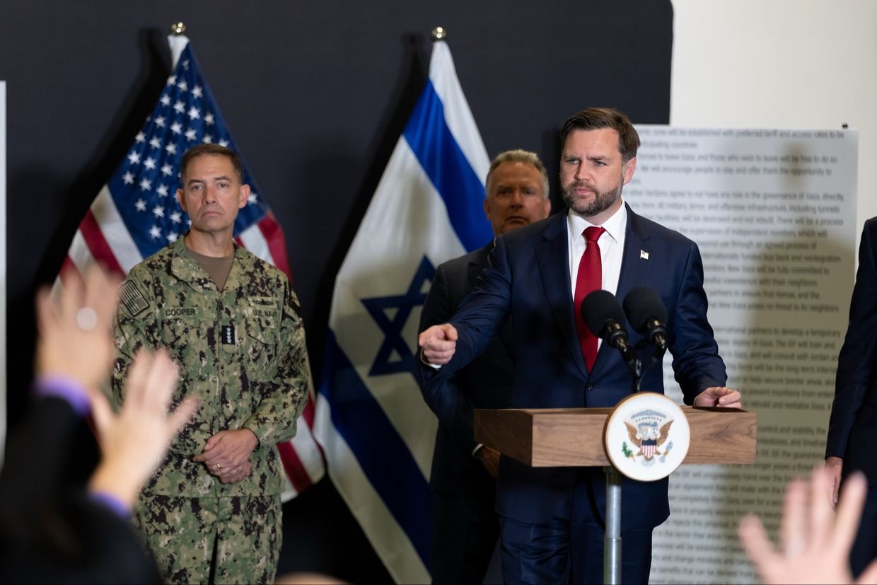 US Vice President JD Vance at a press briefing in December 2025. Official photo.