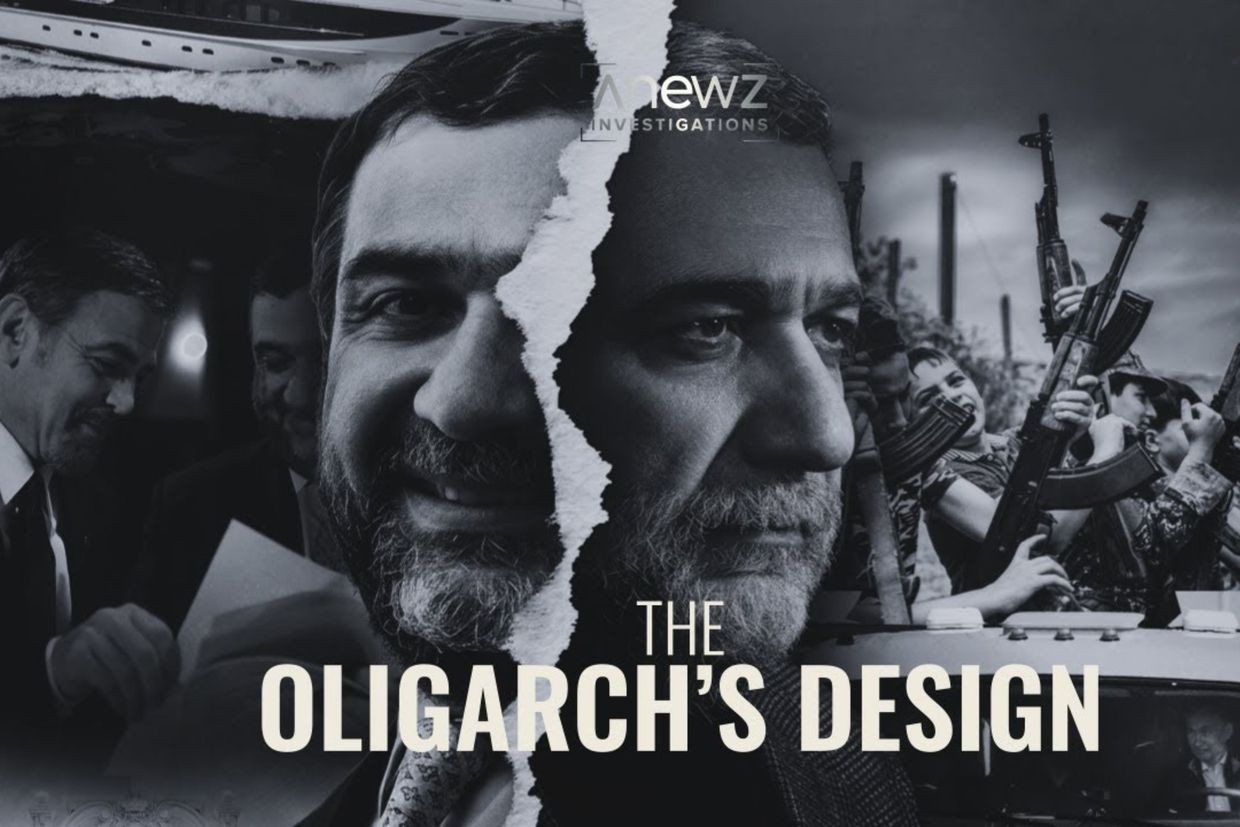 Promotional material for the documentary ‘the Oligarch’s Design’, by AnewZ.
