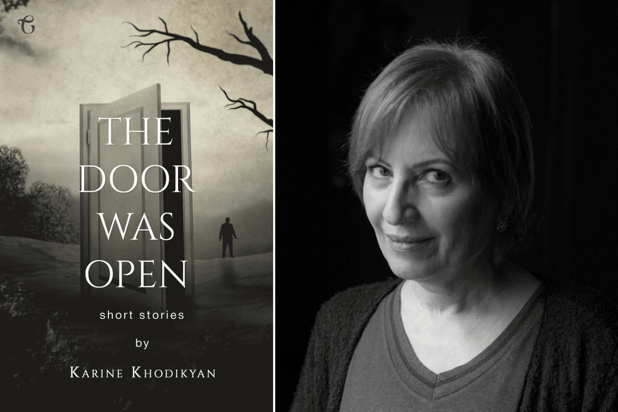 Book cover; official photo. Karine Khodikyan; photo via grakantert.am.