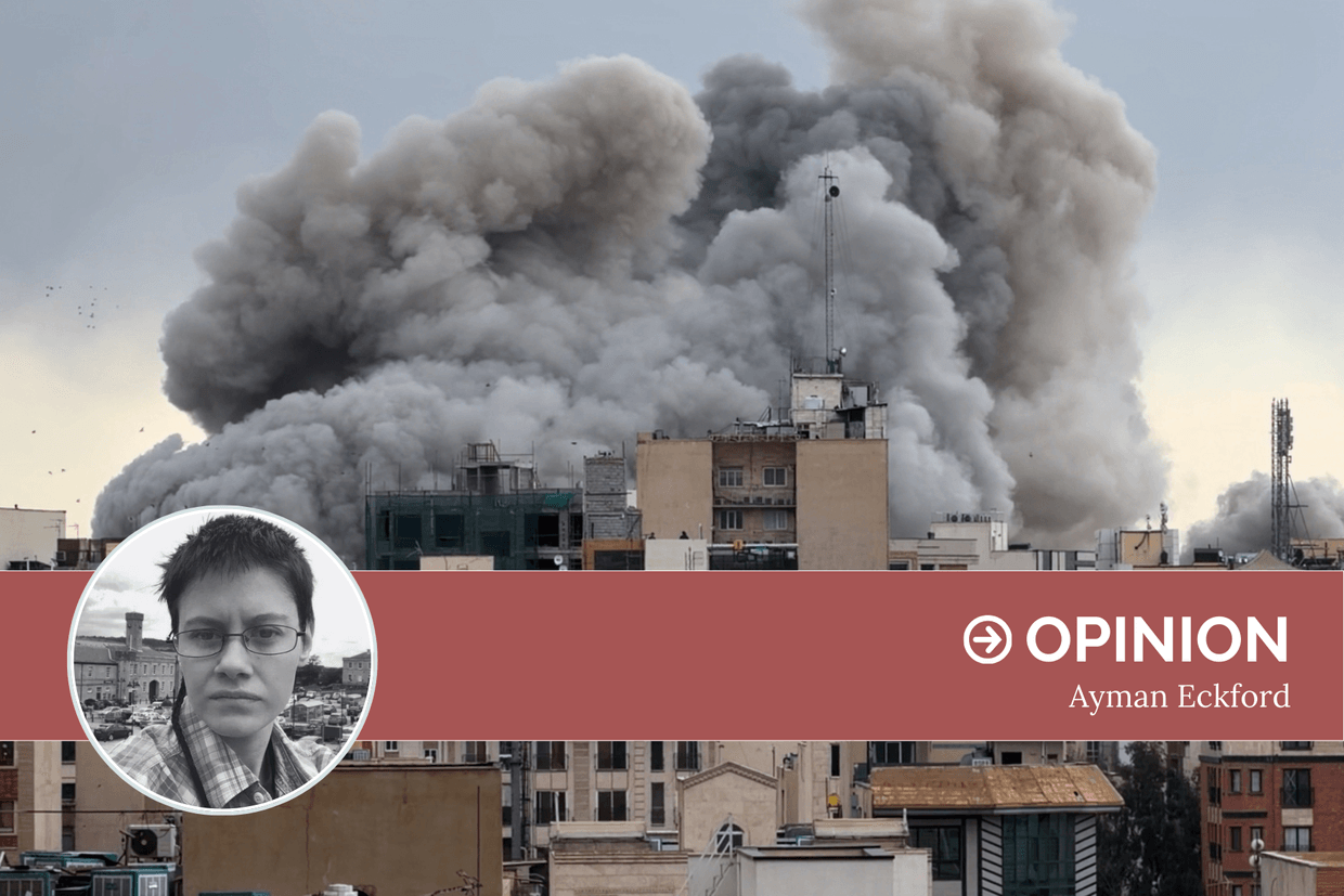 A plume of smoke rises after a strike in Tehran, Iran on 2 March 2026. Photo: Mohsen Ganji/AP.