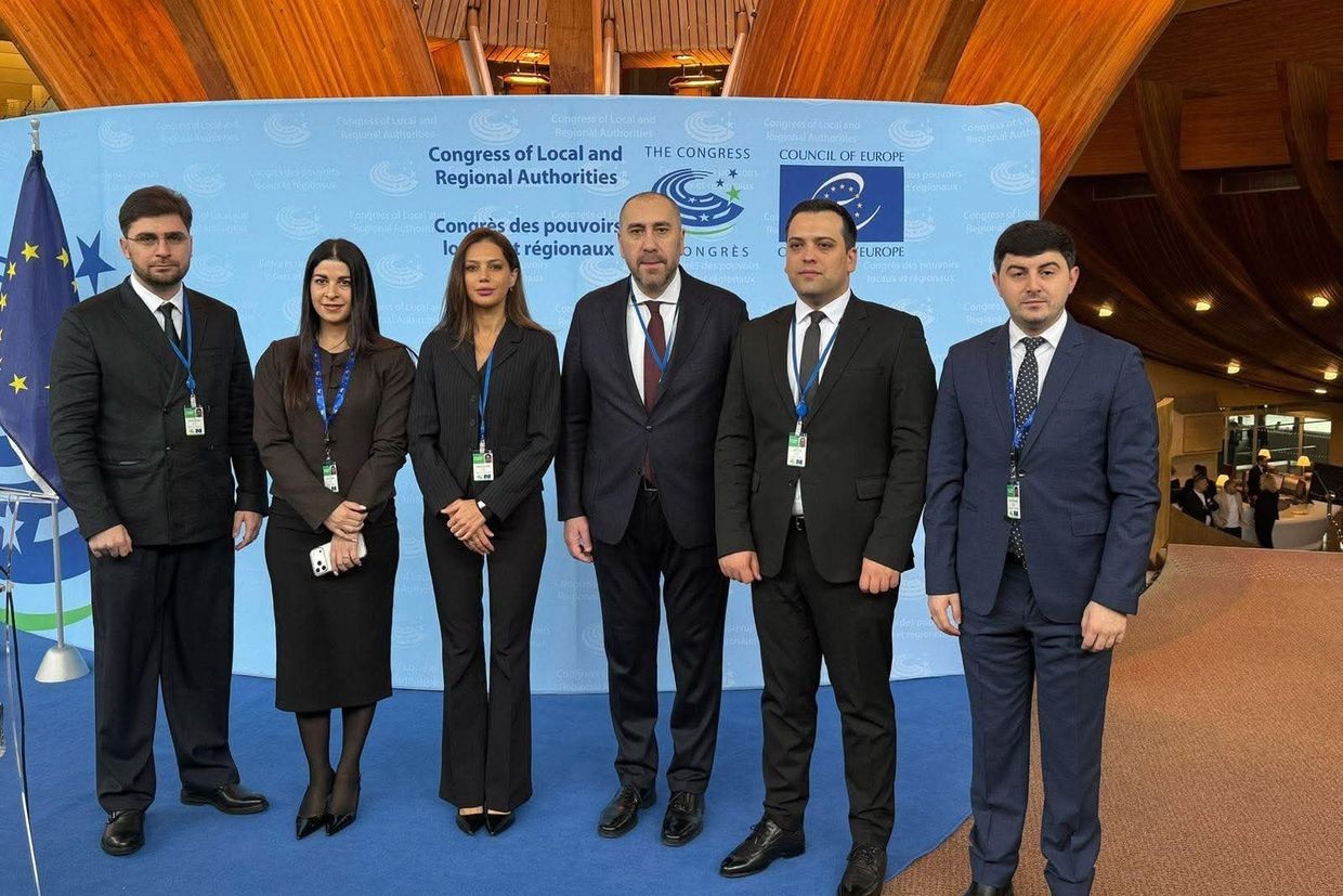 Representatives of Georgian Dream in the Congress of Local and Regional Authorities of the Council of Europe. Official photo.