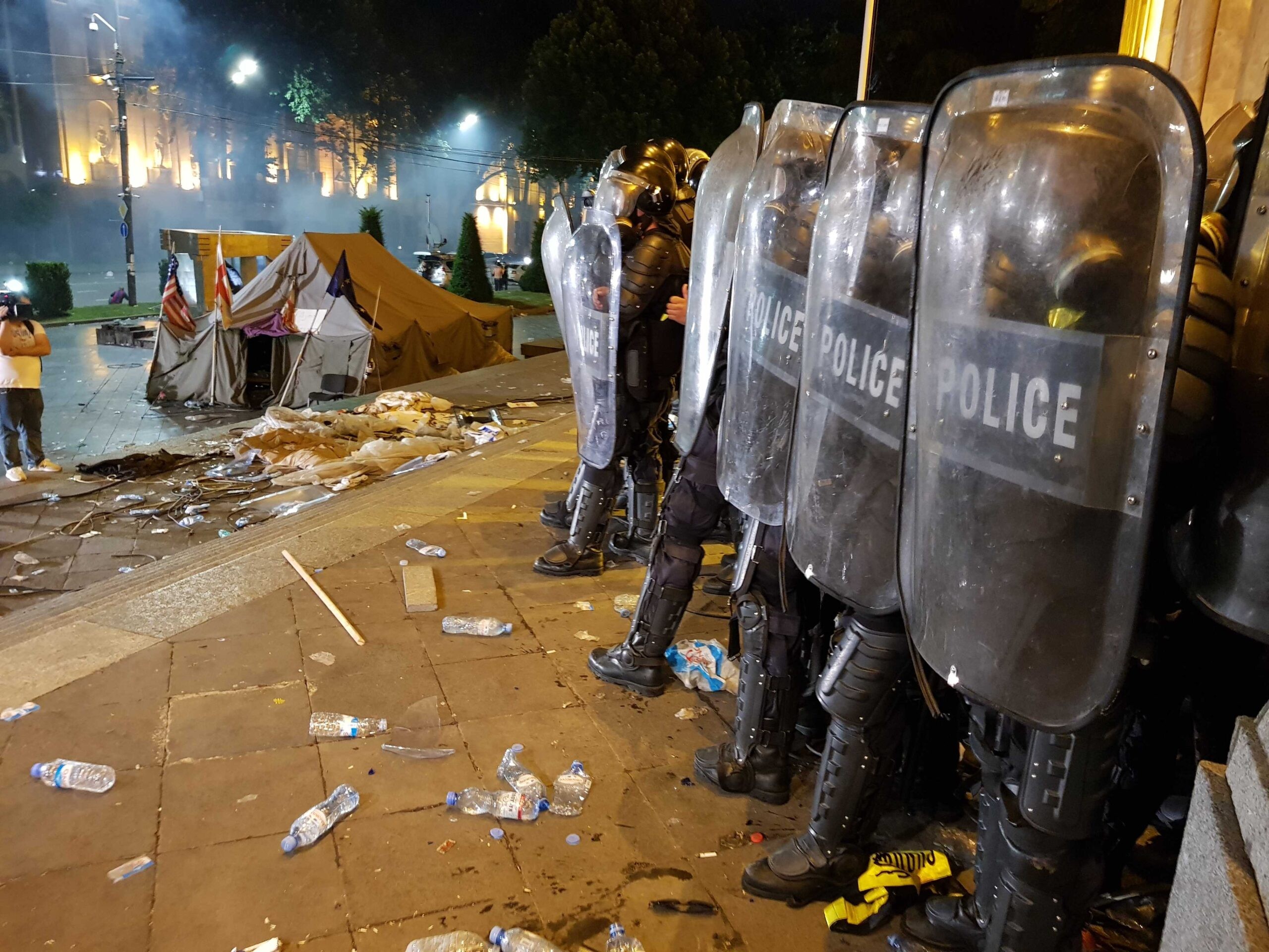 Thousands clash with police as protesters try to storm Georgian Parliament