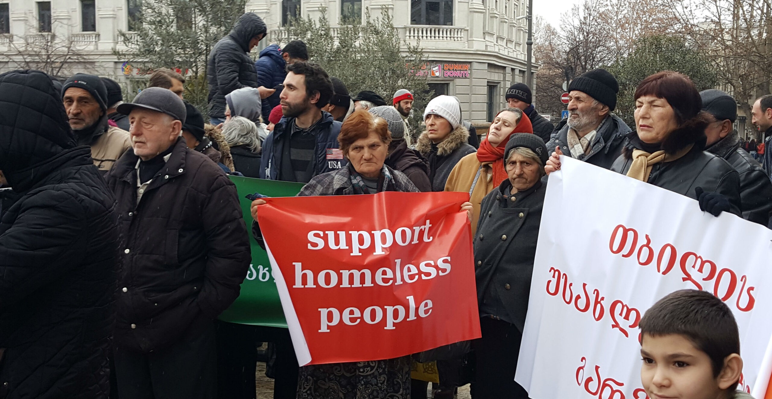 Tbilisi homeless hold rally for their rights