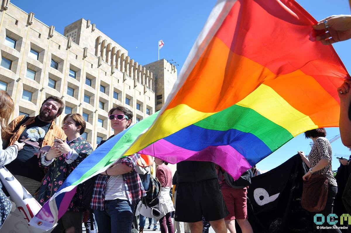 International Day Against Homophobia, Transphobia and Biphobia marked on 17 May 2017 (Mari Nikuradze /OC Media)