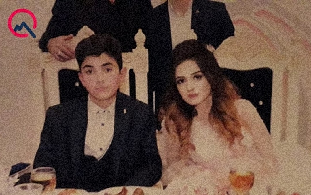 Sixteen-year-old Fatima Gambarova at her wedding to 19-year-old Iman Mammadov.