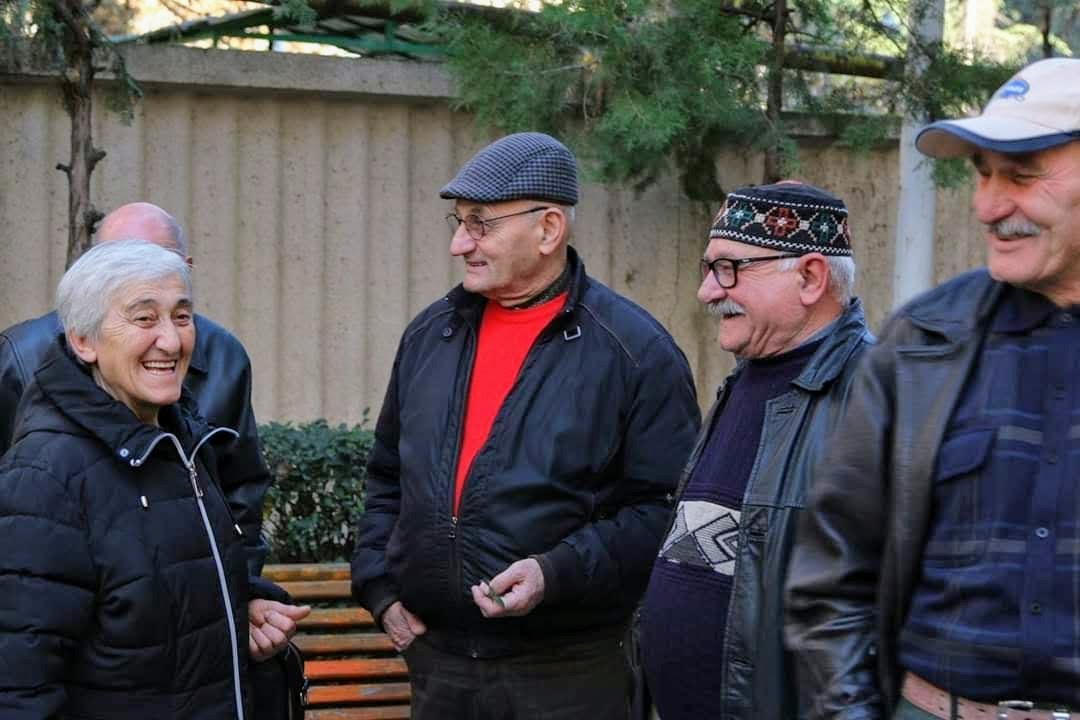 Former workers rejoice after their victory in Tbilisi City Court in April 2018. Photo: GTUC.