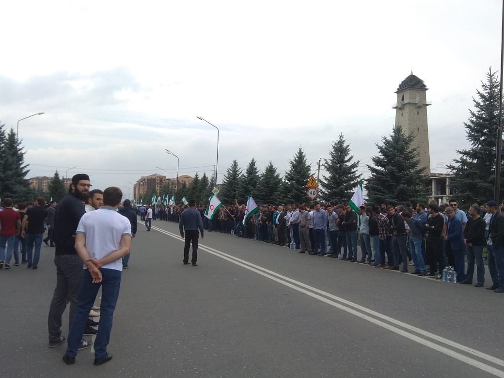 Protests in Magas on 4 October 2018. (Aznaur Tashayev /OC Media)