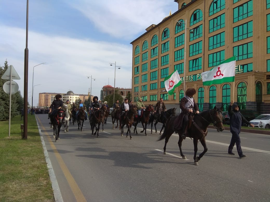 Protests in Magas on 4 October. Photo: Aznaur Tashayev /OC Media.