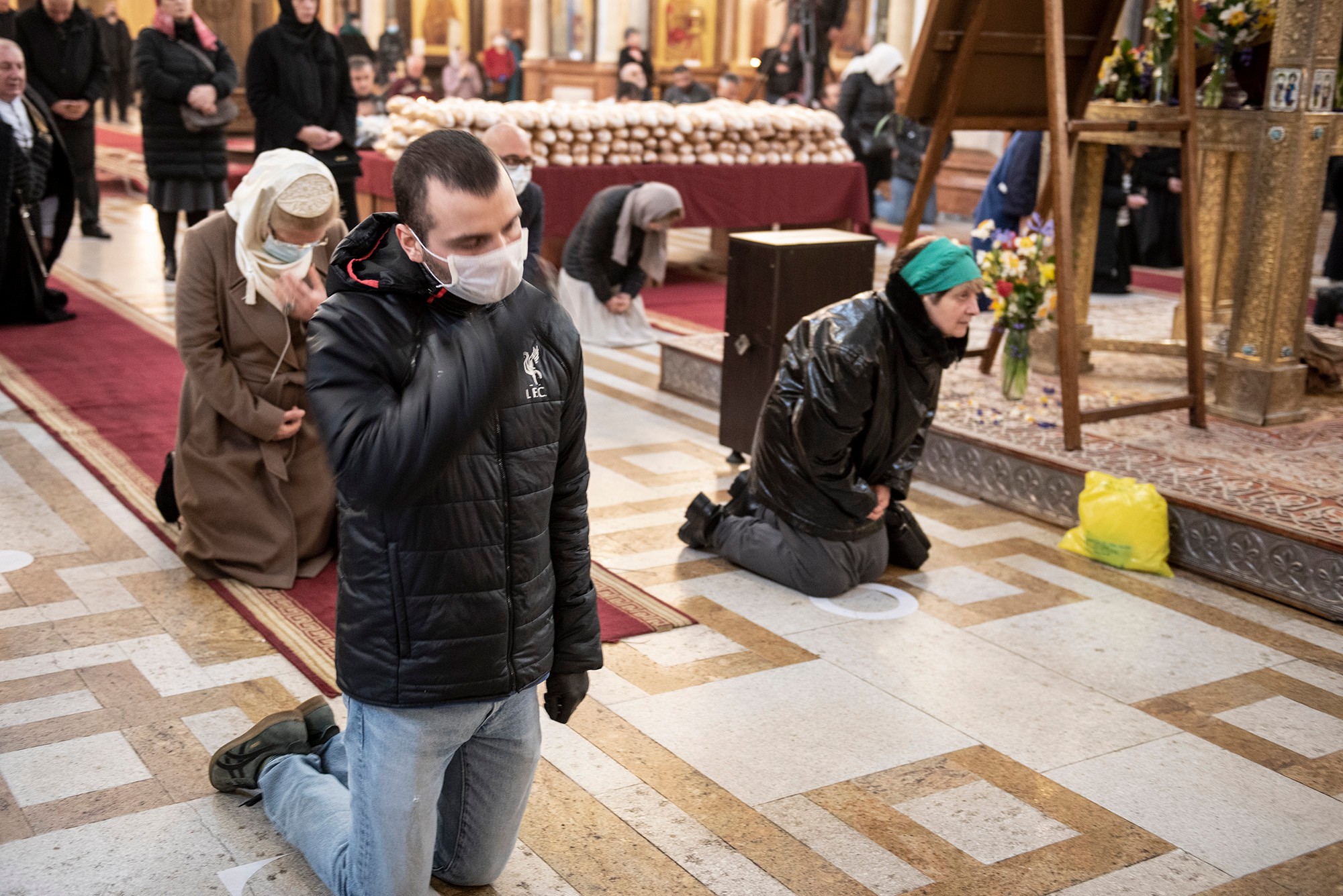 A church service in Tbilisi‘s Sameba Trinity Cathedral. Photo: Mariam Nikuradze/OC Media.
