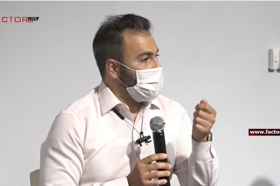 Screenshot of live-stream of 1 March case plaintiff press conference. 