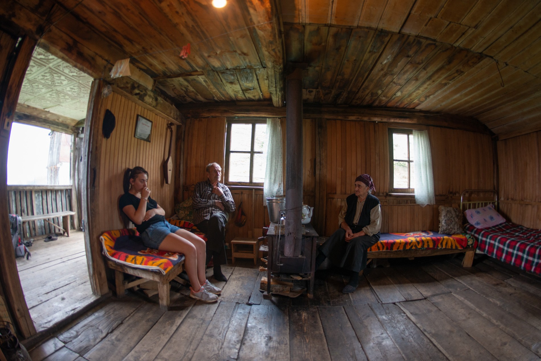 Khatia Turmanidze, 16, does not have an internet connection at home. She connects to her classes with a mobile internet package on her phone. Photo: Tamuna Chkareuli/OC Media.