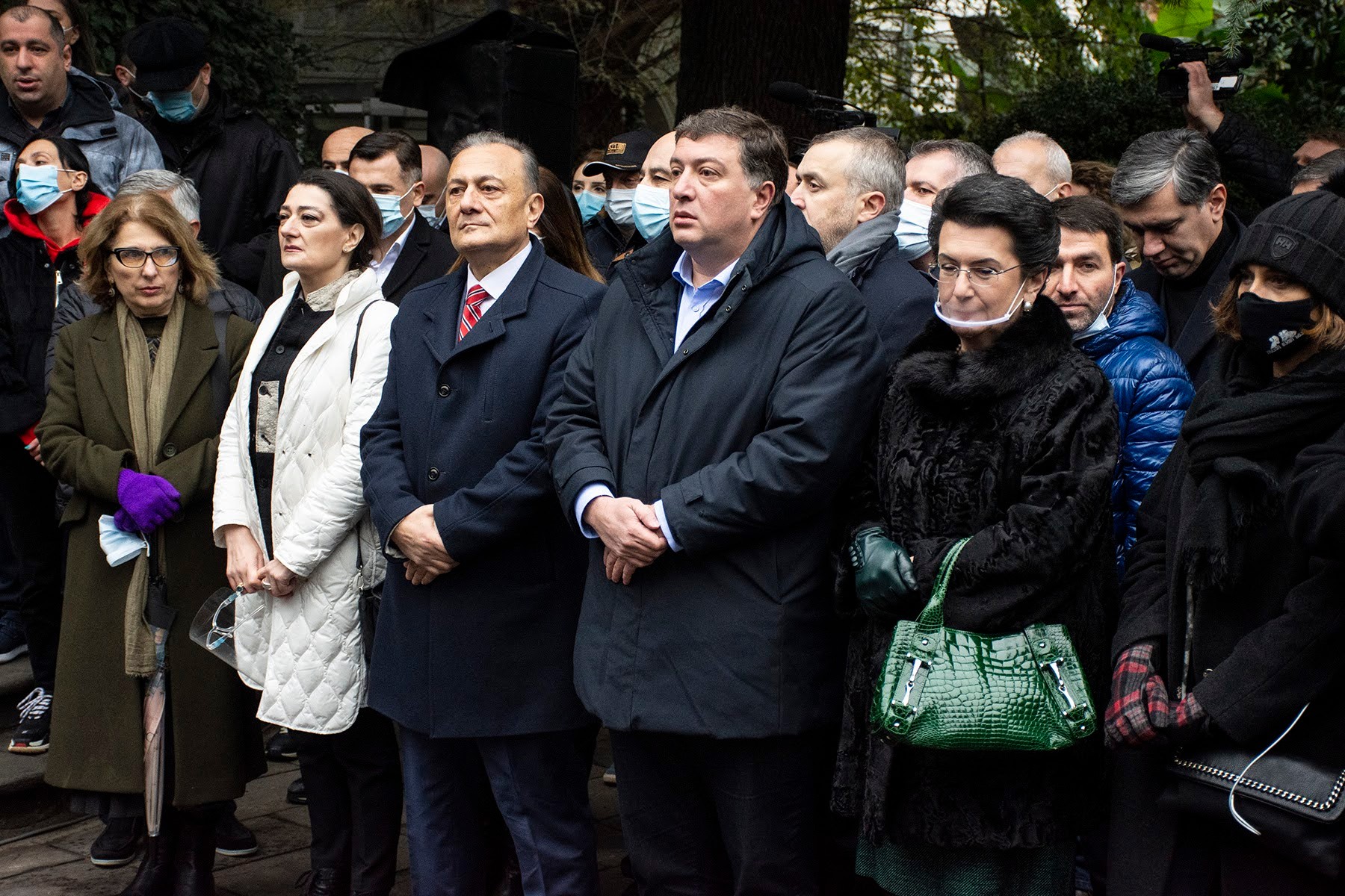 Elected MPs at the ceremony of signing a memorandum on abolishing their mandates. 11 December, Tbilisi. Image: Mariam Nikuradze/OC Media