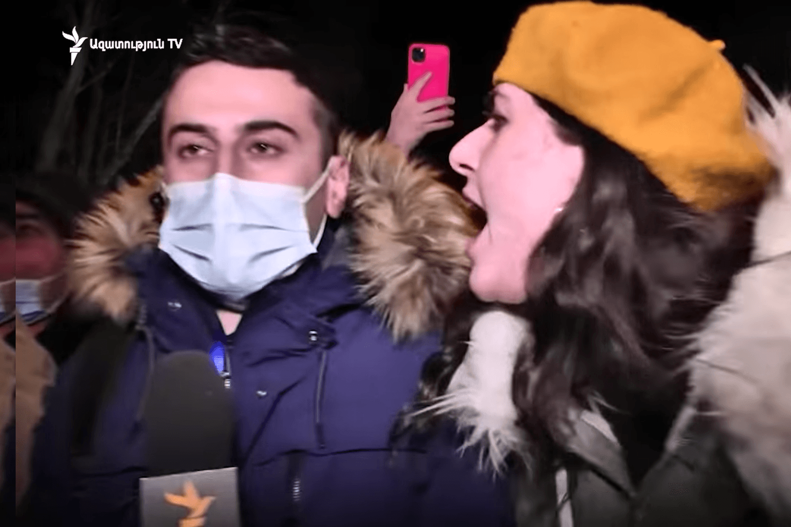 Moments before the attack. Video still.