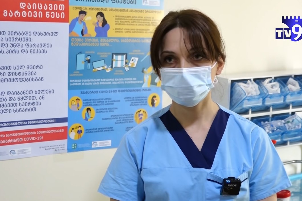 Nurse Megi Bakradze. Image via TV channel 9