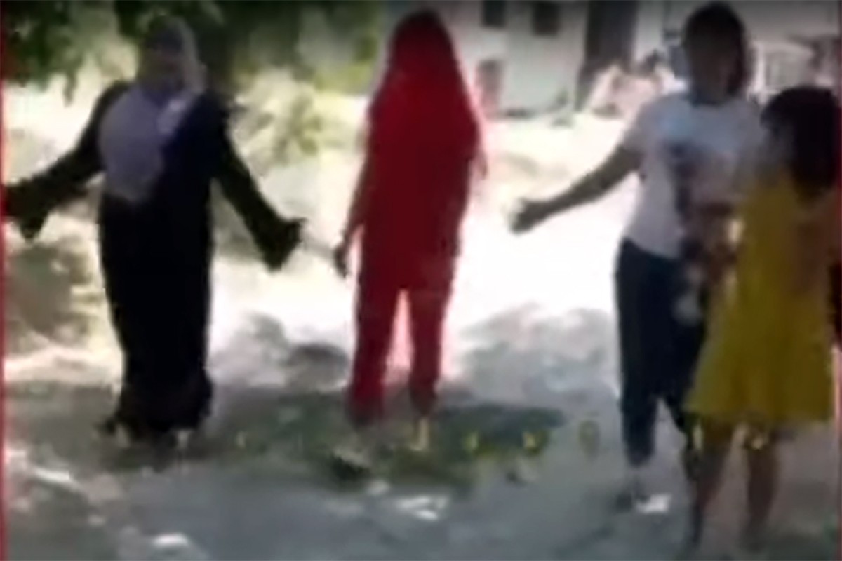 Footage of the ceremony taken from social media.