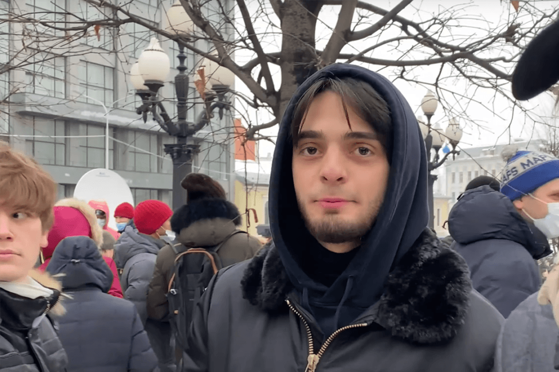 Footage of 20-year-old Chechen student Sayd-Mukhammad Dzhumayev have been widely shared on social media in Russia. Photo: Anews.