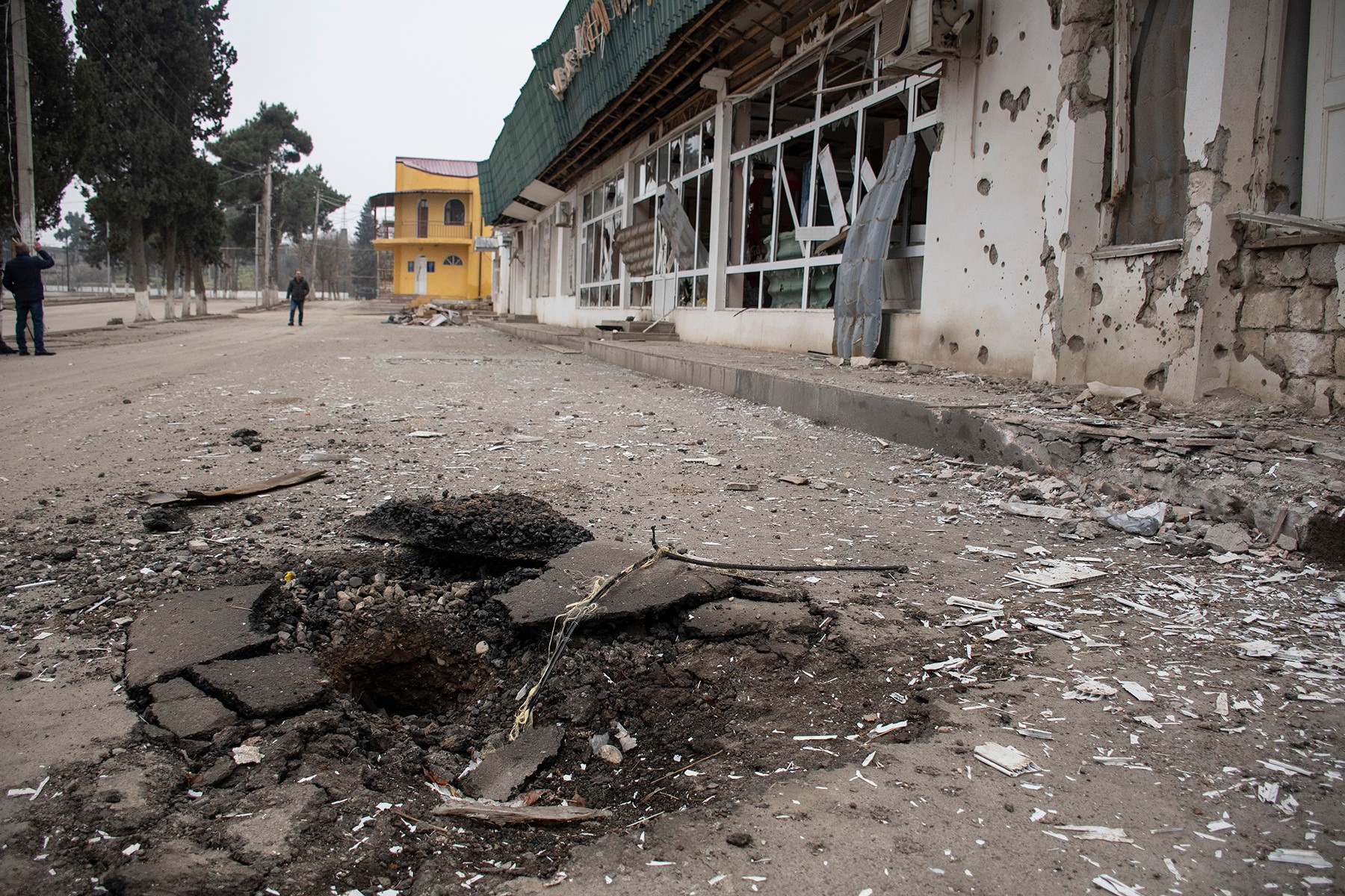 A bombed out supermarket in Martuni (Khojavand). Photo: OC Media.