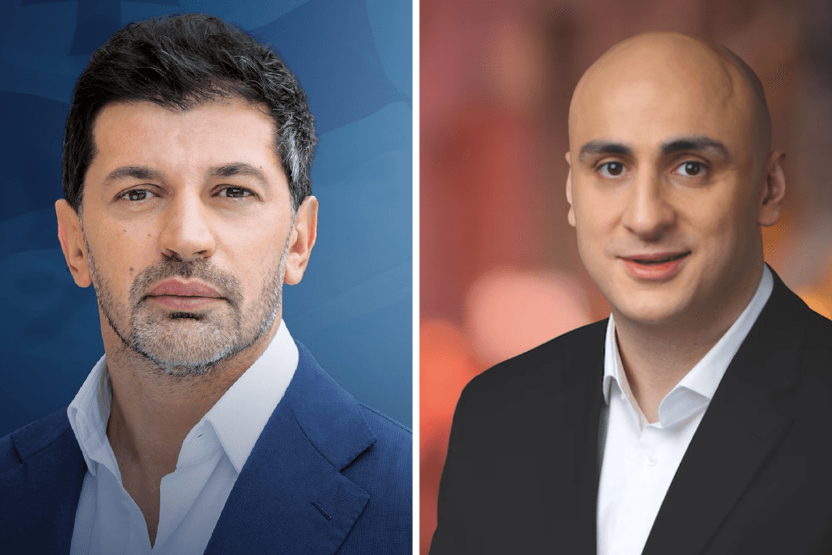 Tbilisi mayoral candidates Kakha Kaladze and Nika Melia. Campaign images.