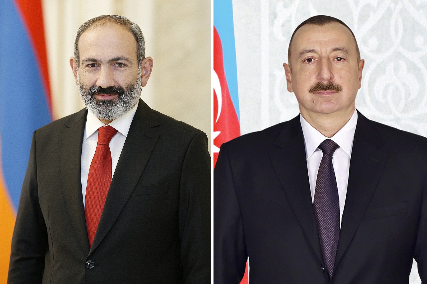 Nikol Pashinyan and Ilham Aliyev.