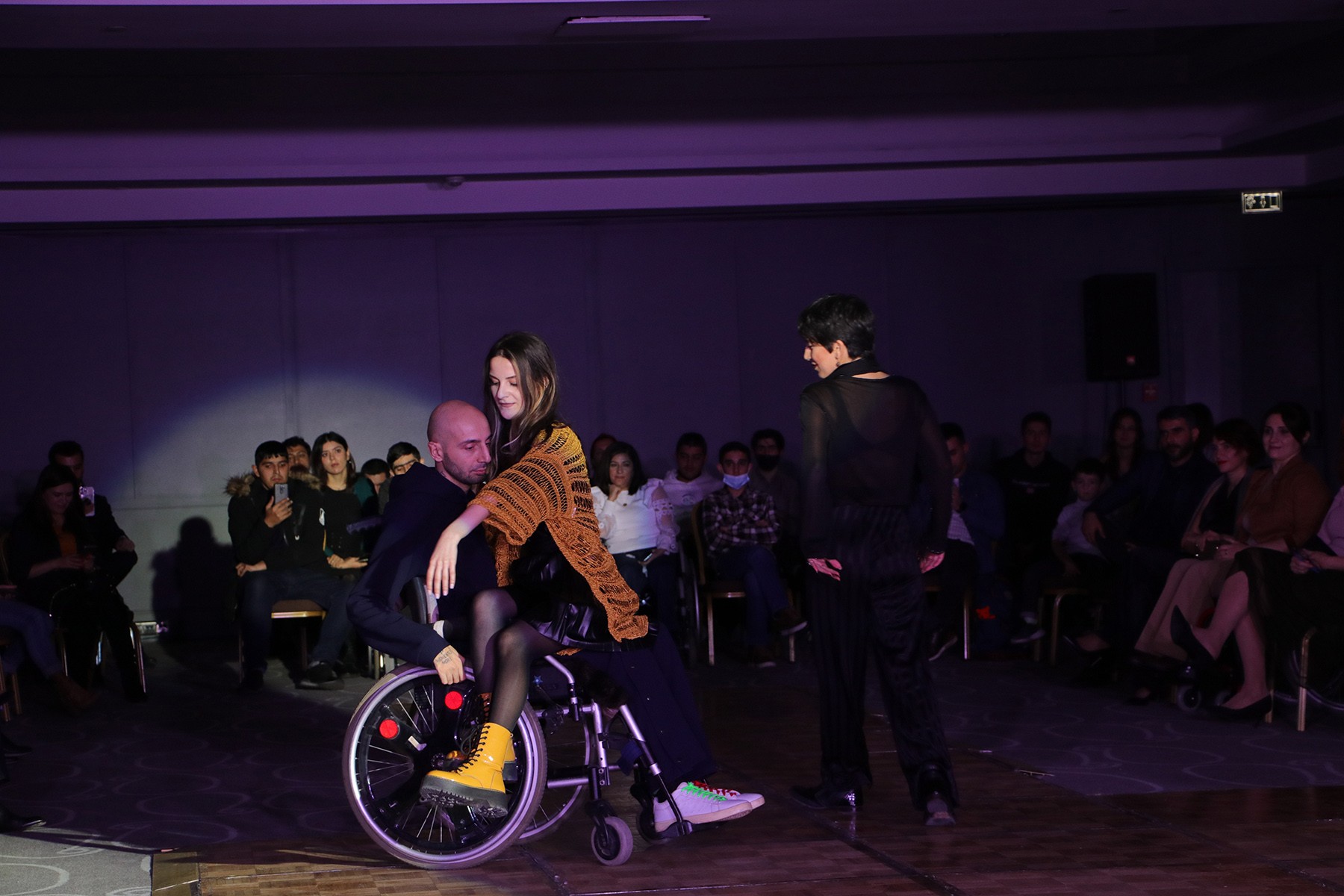 The 2021 Kekalove Adaptive fashion show included performance pieces featuring the models. Photo: Amina Mammadova/OC Media.