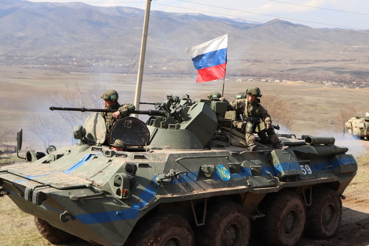 Russian peacekeepers in Nagorno-Karabakh. Photo via Telegram.