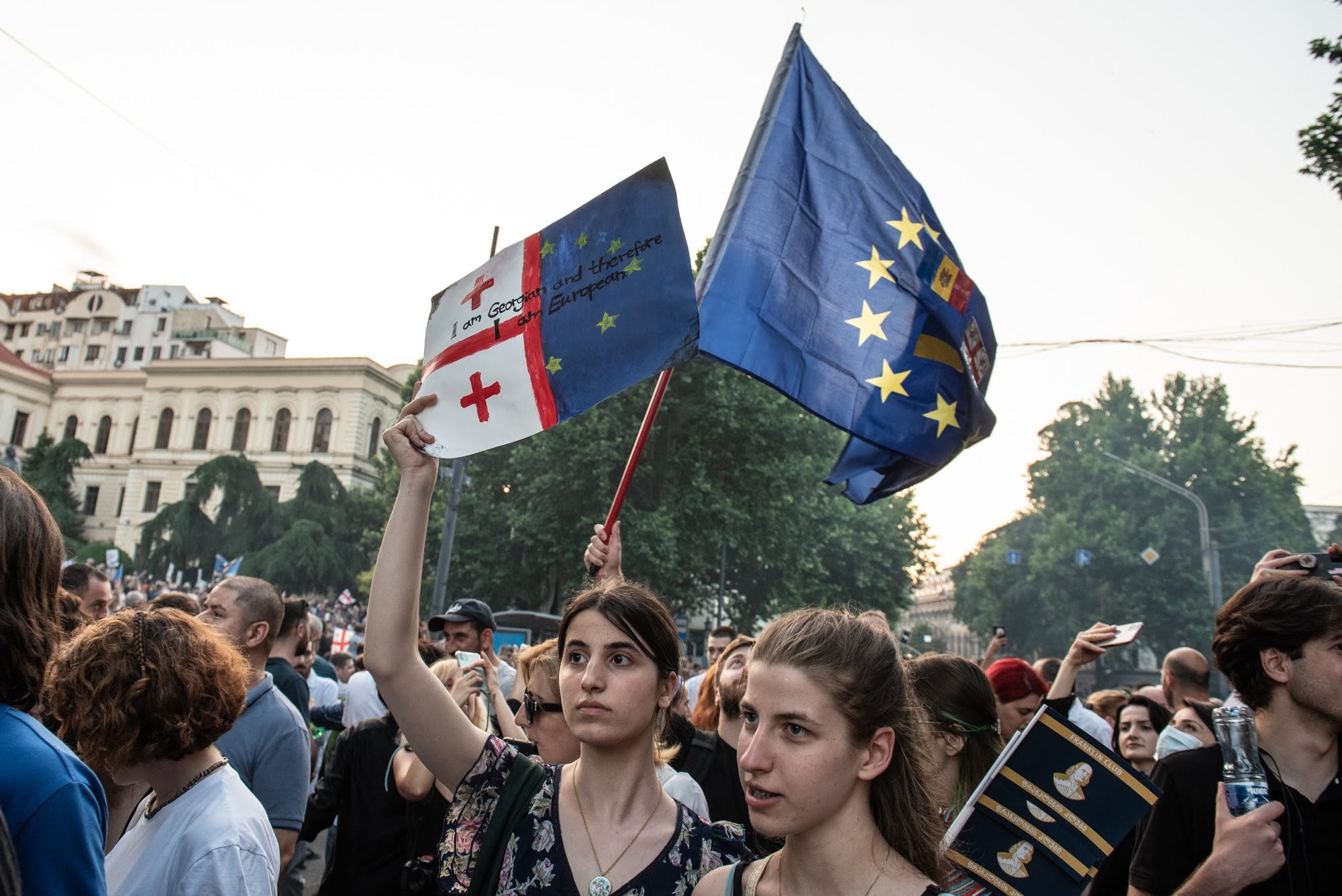 A pro-EU demonstration in Tbilisi on 20 June. Photo: Mariam Nikuradze/OC Media.