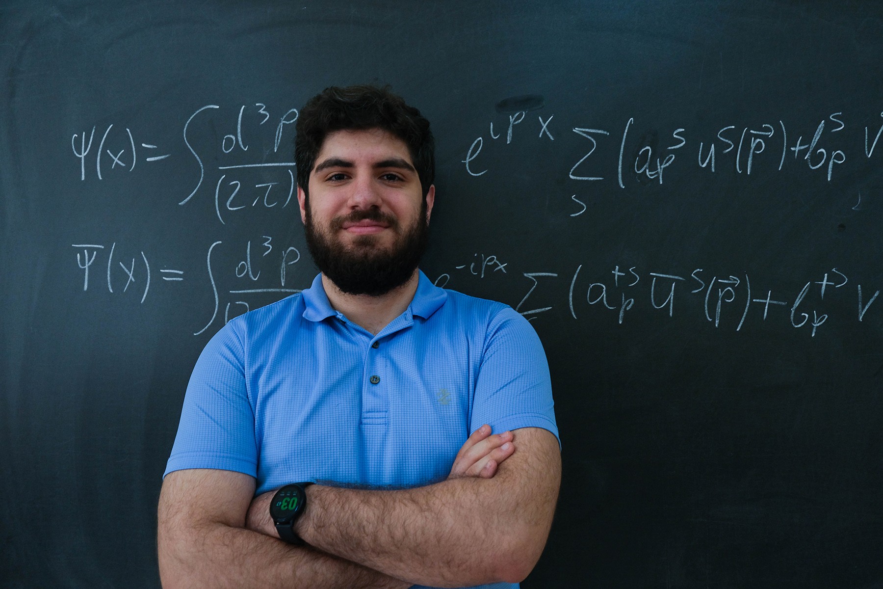 Hrachya Asatryan, a physics student at Yerevan State University. Photo: Anna Sahakyan/OC Media.