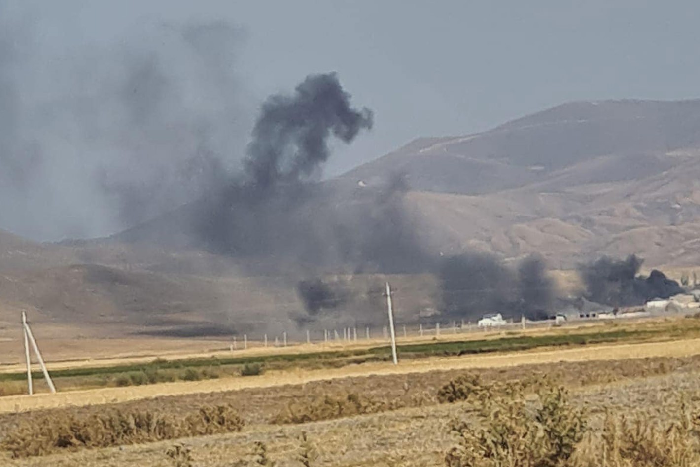 Azerbaijani strikes on Armenian positions. Source: Arman Tatoyan, former Human Rights Defender of Armenia/Facebook.