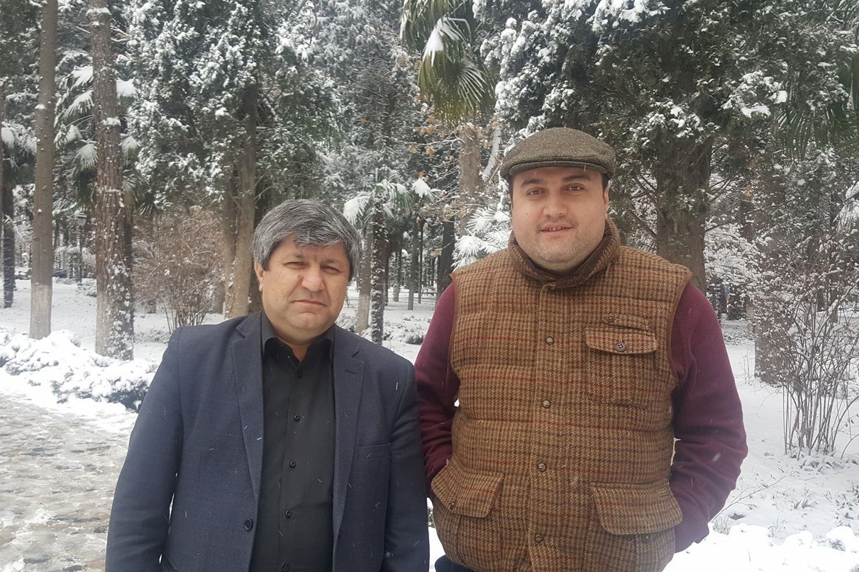 Avaz Zeynalli (left) and Elchin Sadigov (right) in 2017. Image: Sadigov's Facebook.