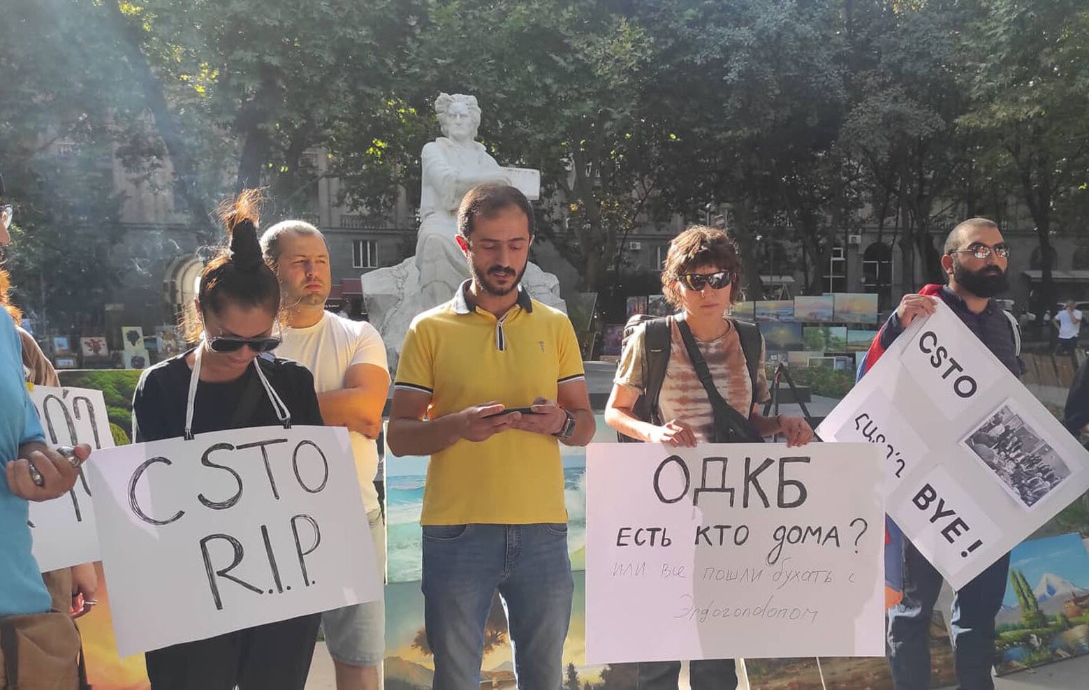 An anti-CSTO protest in Yerevan. Photo: Anna Eganyan/CivilNet