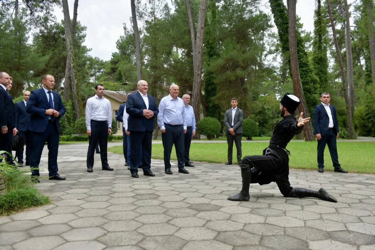President Lukashenka and President Bzhania in Sukhumi (Sukhum) in September. Photo: ApsnyPress 