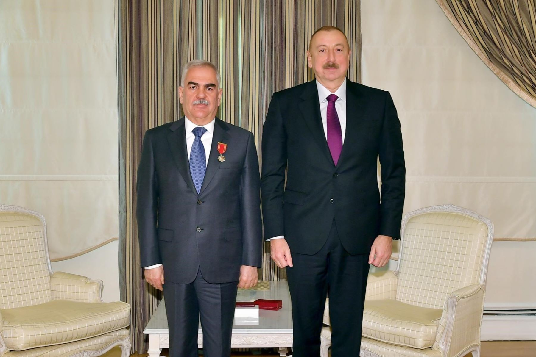 Former Head of Nakhchivan Vasif Talibov and President of Azerbaijan Ilham Aliyev in 2020. Photo: President.az
