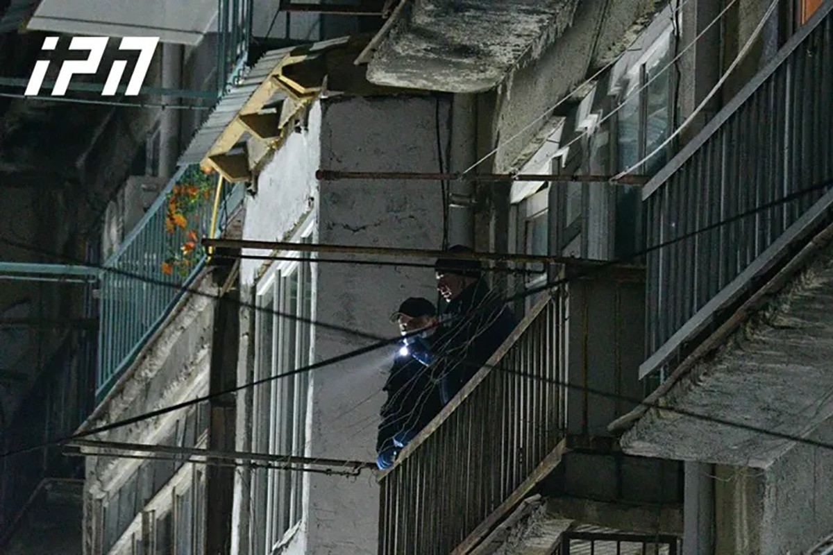 Police on the scene in Sagarejo. Photo: Giorgi Zhamerashvili/IPN.