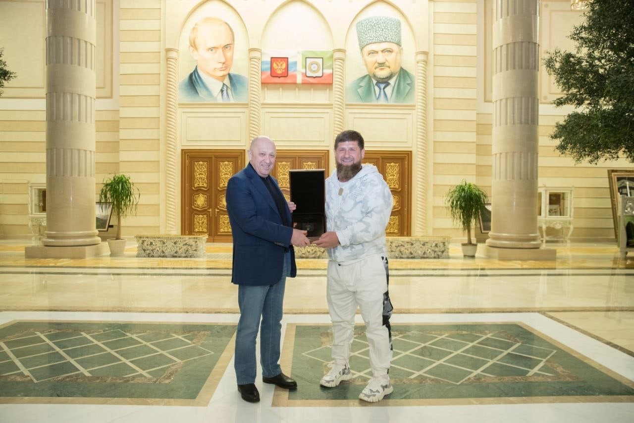 Ramzan Kadyrov and Yevgeniy Prigozhin. Photo: Ramzan Kadyrov/VKontakte