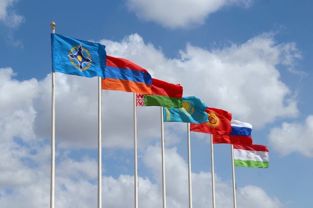 CSTO member state flags. Image: CSTO 