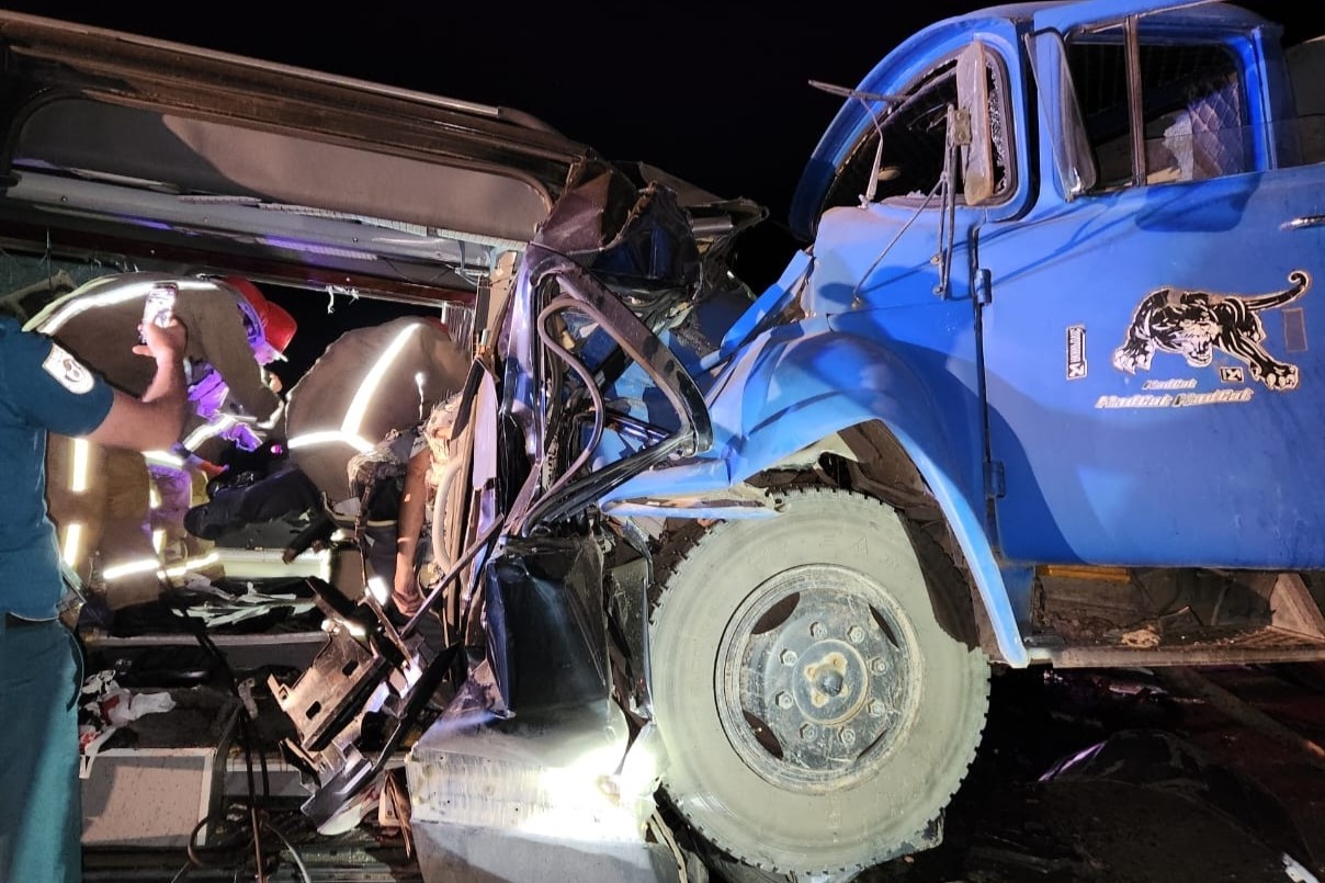 Two vehicles after the collision. Photo: Investigative Committee of Armenia