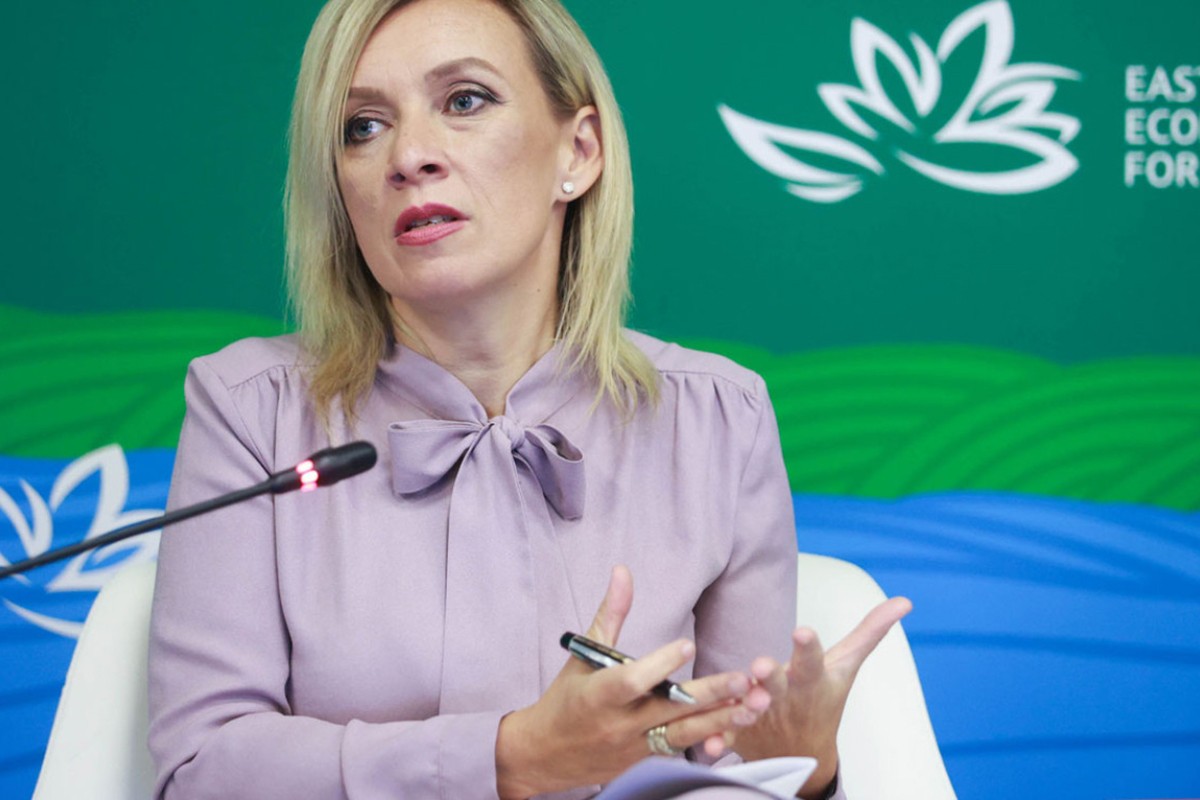 Russian Foreign Ministry Spokesperson Maria Zakharova. Image via The Moscow Times.