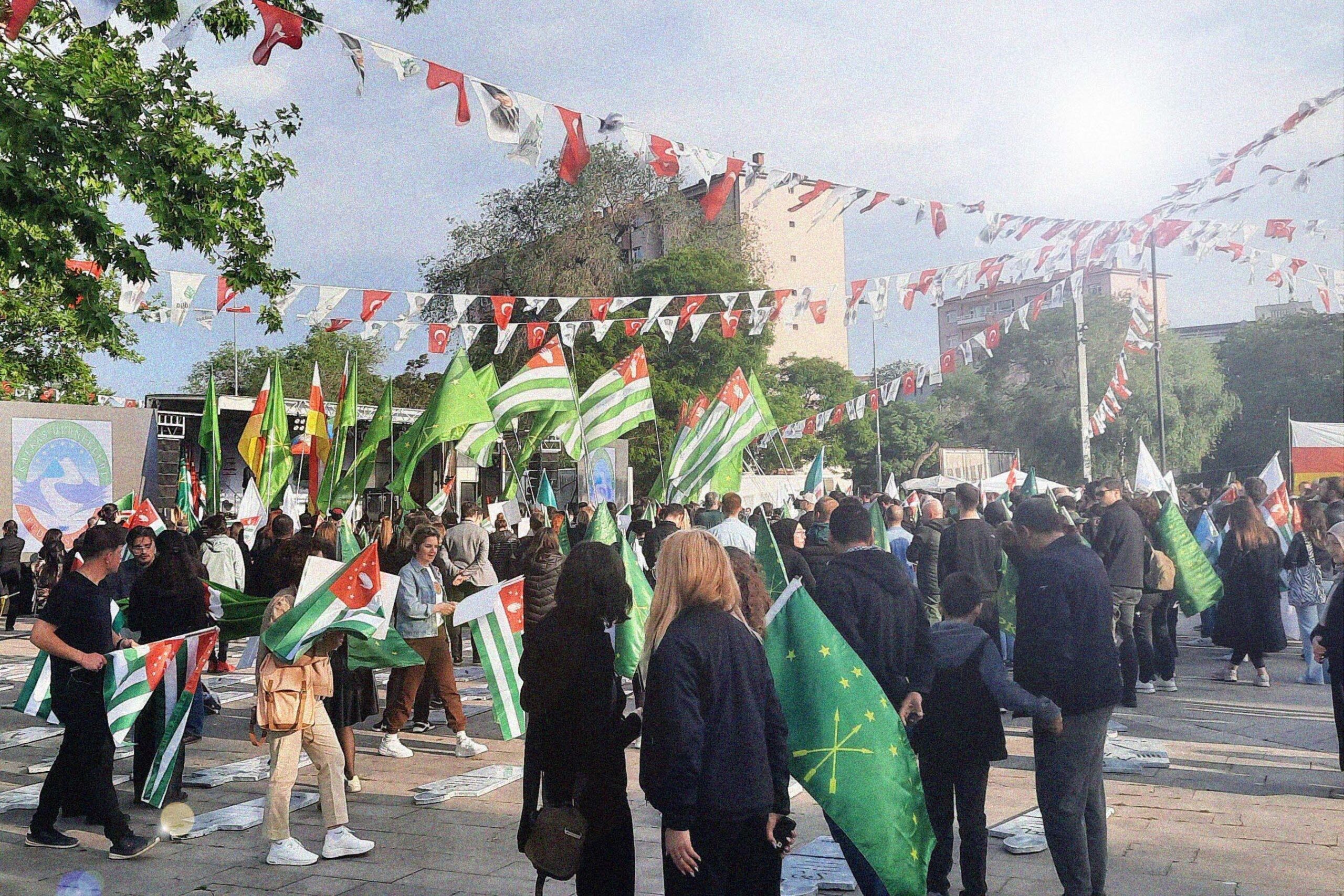 Commemoration of the Circassian Genocide in Ankara, 21 May 2023. Photo: Alexander Thatcher/OC Media