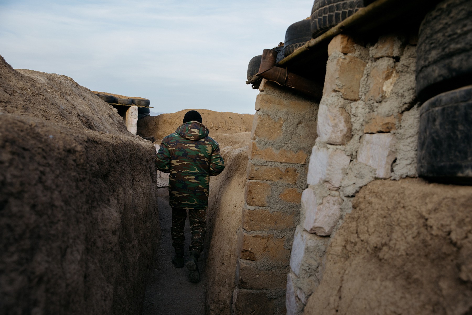 An Armenian soldier on the border with Azerbaijan. Photo: Tom Videlo/OC Media.