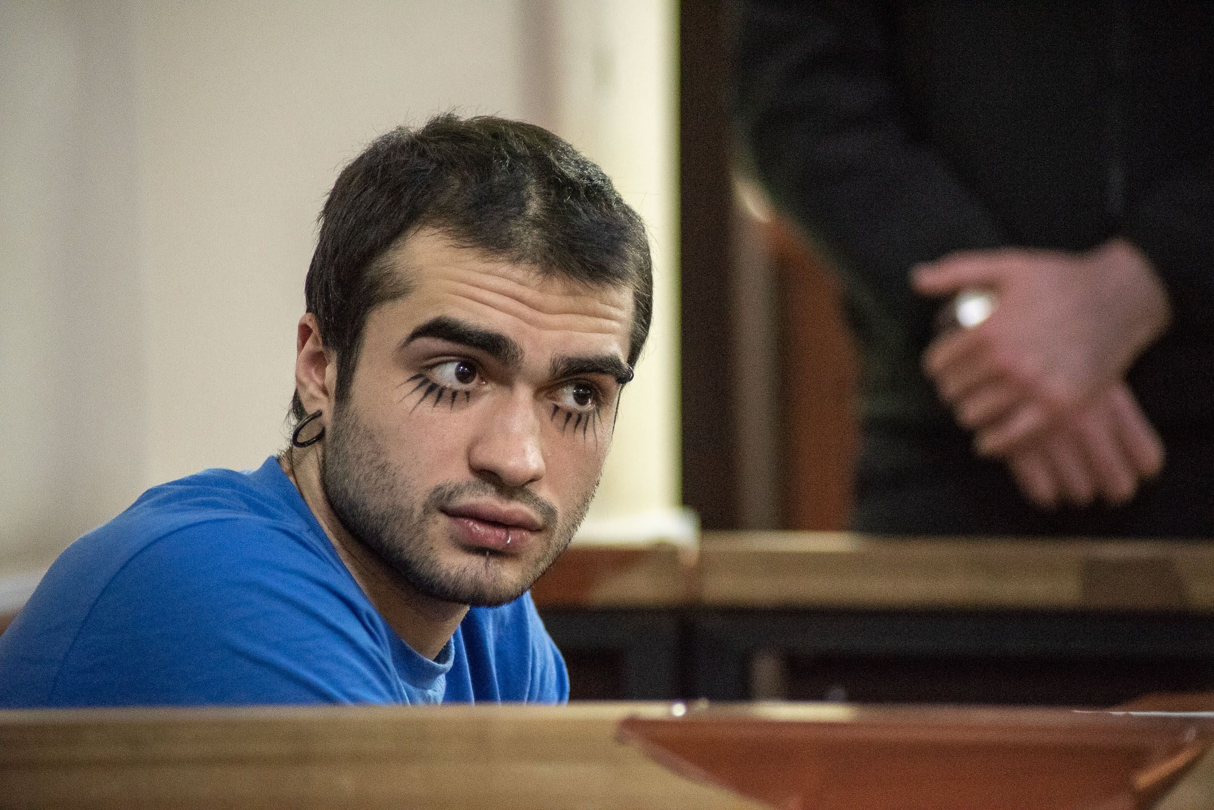 Lazare Grigoriadis in court in November 2023. Photo: Mariam Nikuradze/OC Media.