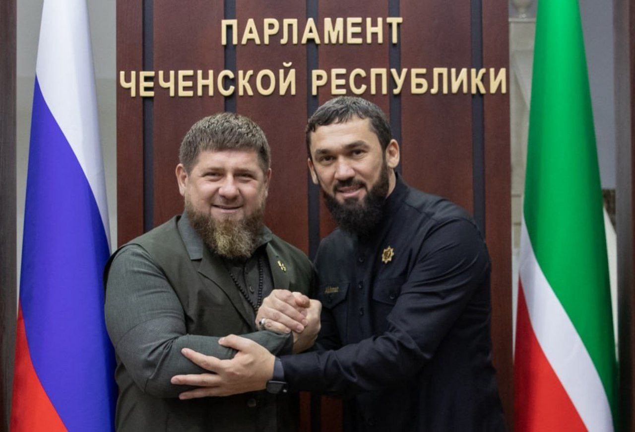 Ramzan Kadyrov and Magomed Daudov. Image via social media. 